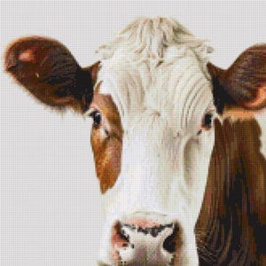 Cow Cross Stitch Pattern PDF | Farm Animal Embroidery Design | Modern Cow Needlepoint | Farmhouse Wall Art | Digital Download