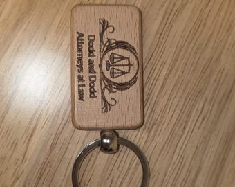 Custom Engraved Wooden Keychain