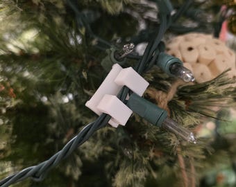 String Light Mounts – Weather Resistant Clips, Holds 150ft (50 Count)