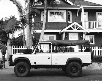 Beacon Rover - Land Rover Defender print, Encinitas print, San Diego photography, boy room art, Leucadia art, Southern California photo