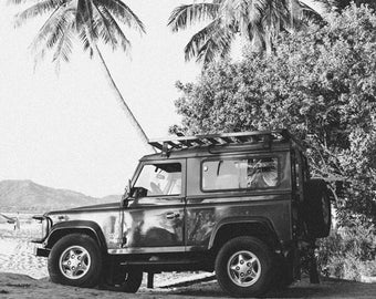 Paradise Found Rover - Land Rover Defender print, Costa Rica print, Tamarindo Costa Rica photography, Land Rover gifts, Costa Rica gift