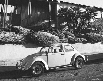 Stonesteps Bug - Black and White VW Bug photography print, Encinitas photography Leucadia, San Diego photo print, VW Beetle photo print