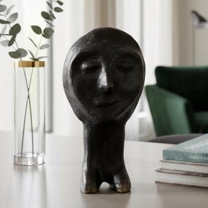 Statua del volto di Sejnane, pezzo decorativo, argilla per soggiorno, ceramica di Sejnane, regalo di inaugurazione della casa