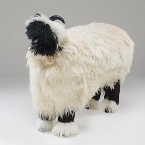 Wooden Sheep Blacky, Handcrafted Statement Piece, Handmade Home Accent for Modern Home Decor, Sheep Stool, Lalanne Lamb, Sheep Statue, Gift