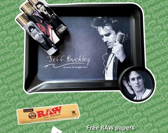 Jeff Buckley Themed Lighter, Grinder & Rolling Tray Bundle