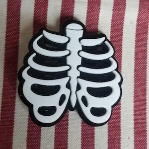 Acrylic Skeleton Rib Cage Brooch