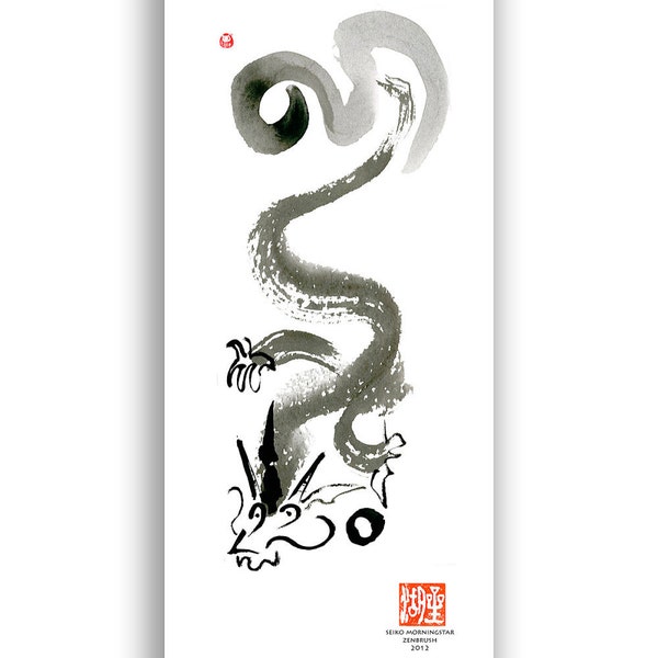 Dragon Zen pour les cartes de vœux du zodiaque chinois 2024, cartes postales avec enveloppes rouges pour toute occasion, livraison gratuite