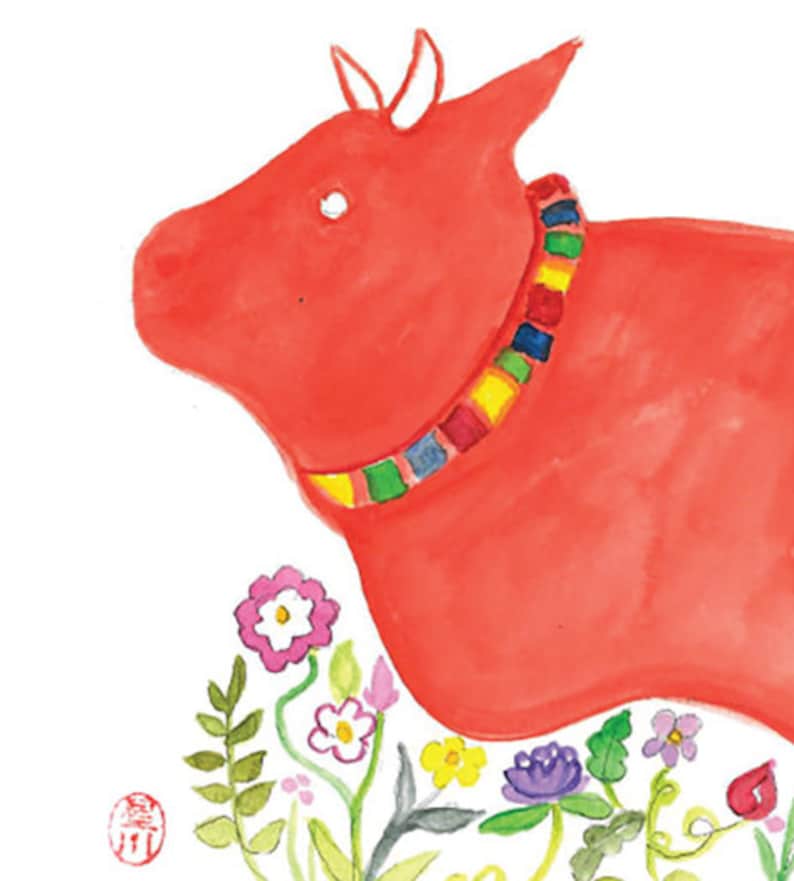 Year of the ox poster Chinese Lunar New Year Zodiac Poster ...