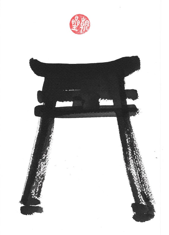 Porte pinceau chinois pour la calligraphie japonaise sumi et asaitique