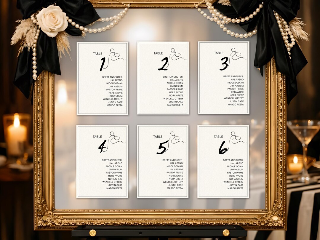 Seating Chart Template, Editable Canva Printable Table Plan, Includes ...