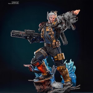 Resin Collectible Figurine - Cable - Comic Book Character - Carefully Hand Painted - Made to Order, 3D Printed.
