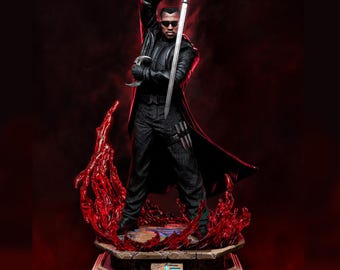 Resin collectible figurine - Blade - Comic book character - Carefully hand-painted - Made to order, 3D printed.