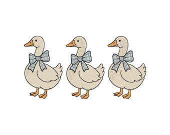 Silly Goose Embroidery Design, Mama Goose With Baby Machine Embroidery, Include 4 Sizes, Download Instant