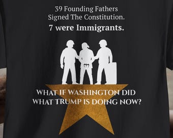 Immigrant Rights Anti-ICE Protest Shirt: Gold Star, Equality Alexander Hamilton Inspired