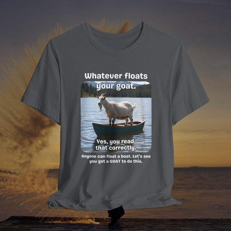 Camiseta divertida de cabra - Lo que a tu cabra le guste - Camiseta con juego de palabras único sobre animales - Regalo para amantes de las cabras - Camiseta de animales de granja - Camiseta unisex Bella+Canvas 3001 Asphalt