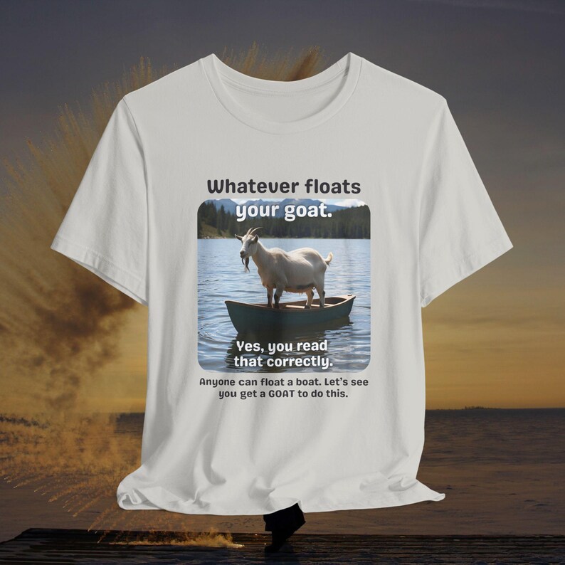 Camiseta divertida de cabra - Lo que a tu cabra le guste - Camiseta con juego de palabras único sobre animales - Regalo para amantes de las cabras - Camiseta de animales de granja - Camiseta unisex Bella+Canvas 3001 Silver