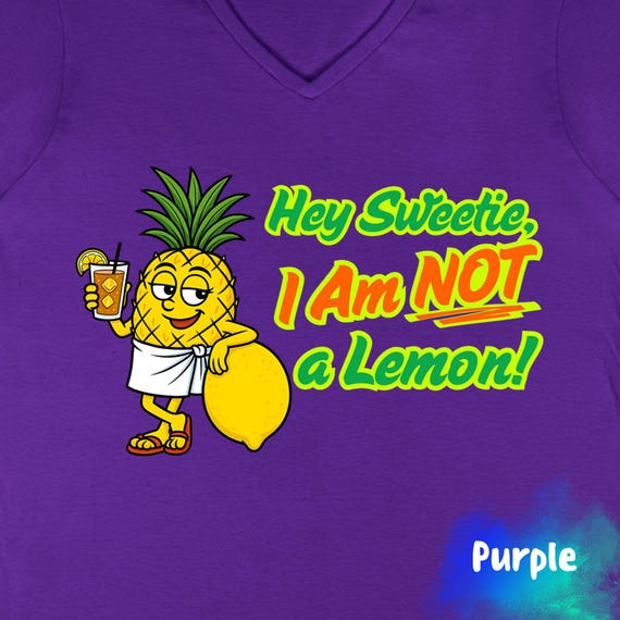 Pineapple Gal V-neck Shirt: Flirty Tee for Women, Iced Tea Tee
