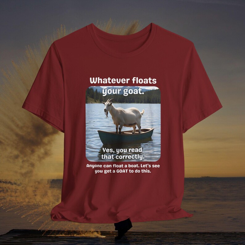 Camiseta divertida de cabra - Lo que a tu cabra le guste - Camiseta con juego de palabras único sobre animales - Regalo para amantes de las cabras - Camiseta de animales de granja - Camiseta unisex Bella+Canvas 3001 Cardinal