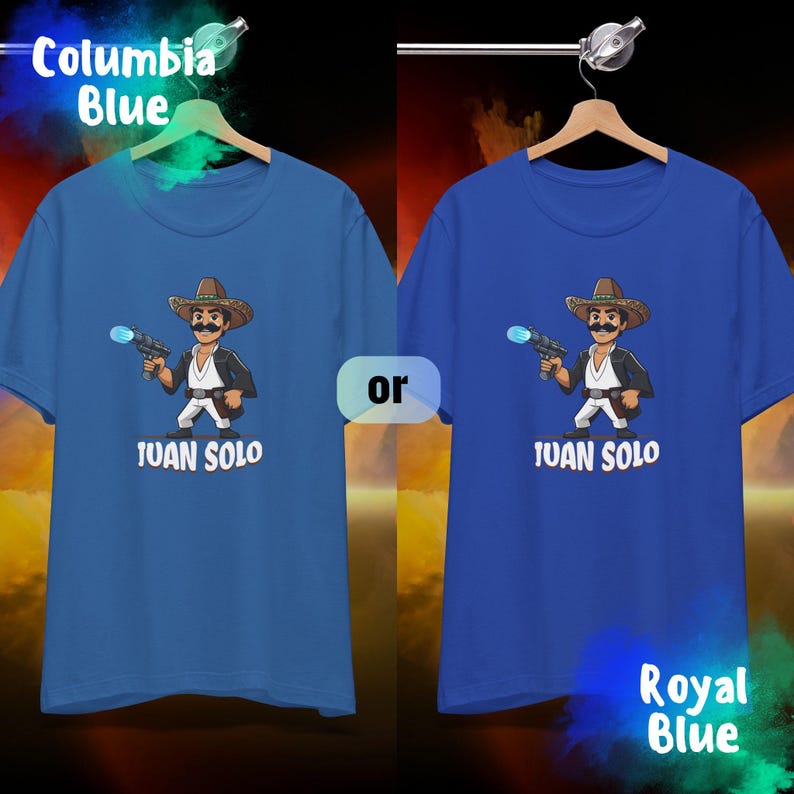Juan Solo Shirt, Hispanic Star Warrior fan Parody, Geeky Sci-Fi Gift for Him or Her, May the 4th/Fourth, Cinco de Mayo Unisex Jersey Tee image 8