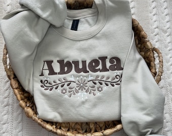 Embroidered Talavera Abuela Sweatshirt | Grandma weatshirt | Mexican Design | Mother's Day