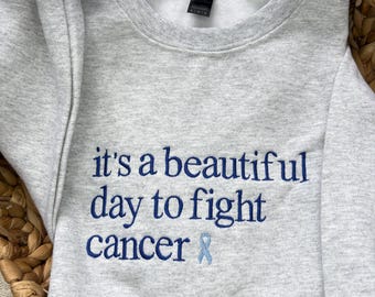 Sweat-shirt de sensibilisation au cancer brodé : couleurs de ruban personnalisées