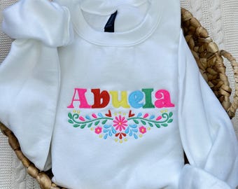 -shirt brodé Talavera Abuela | T-shirt grand-mère | Design mexicain | Fête des mères
