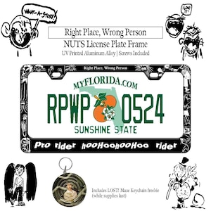 RM Right Place, Wrong Person「NUTS」にインスパイアされたナンバープレートフレーム