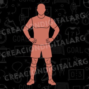 Soccer Player Photo Collage Canva Frames, 10 Football Frames For Canva, Sports Team Gift Custom Poster, Coach Present, Drag & Drop Digital image 7