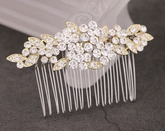 Small or Large Wedding hair comb Gold veil comb Wedding hair piece Bridal hair accessories Wedding comb Bridesmaid hair piece Bridal comb in