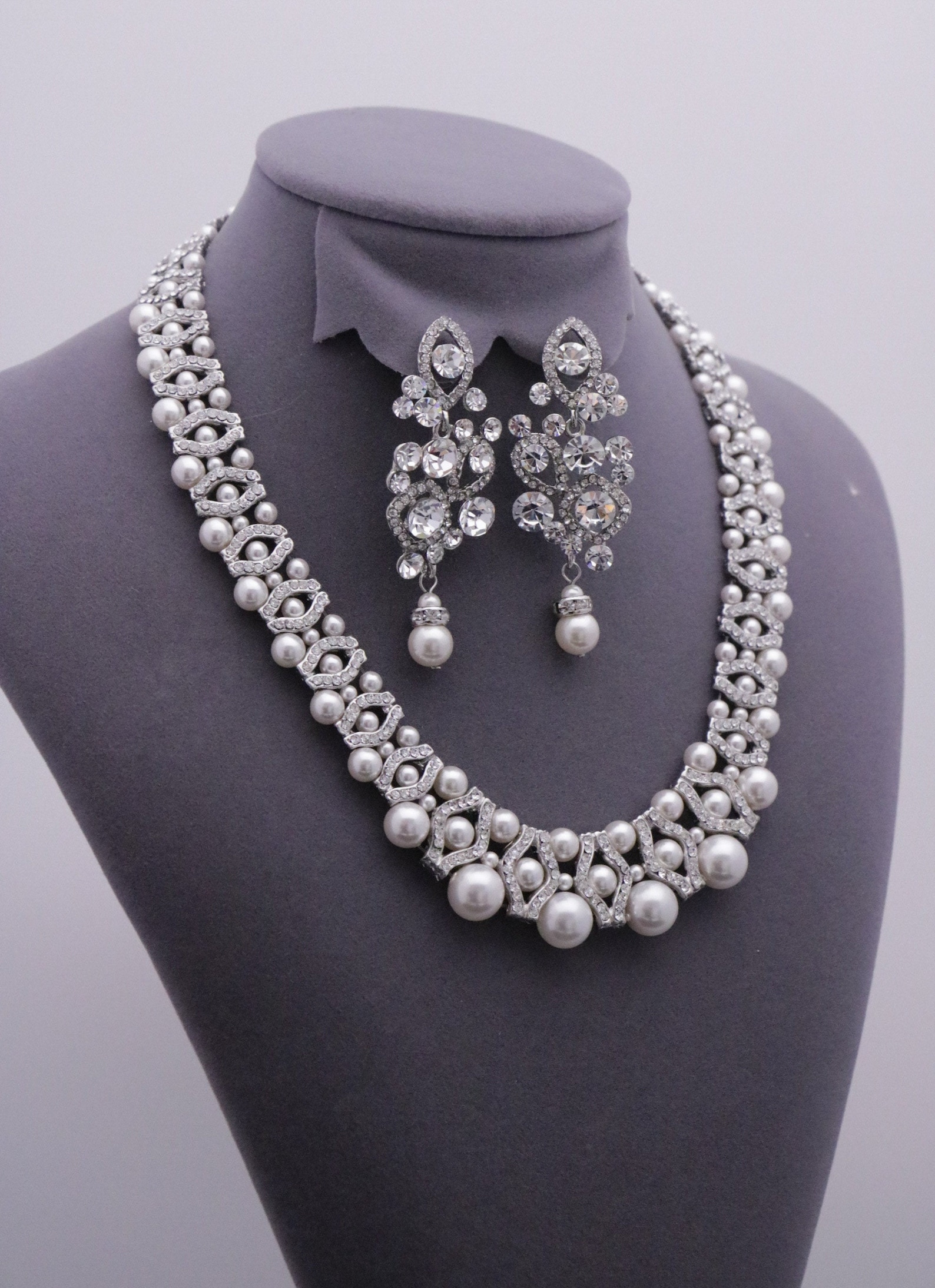 Pearl Wedding Jewelry Pearl Bridal Jewelry Pearl Jewelry Set Pearl