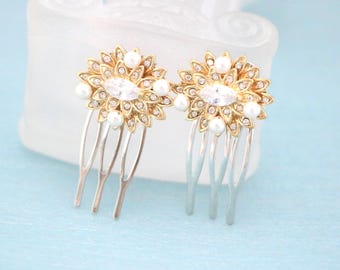 Bridal Hair Pins, Pearl Rhinestone Hair Pins, Wedding Hair  display picture 3