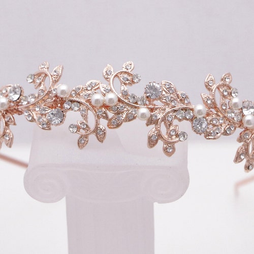Bridal Rhinestone Headband Veil Simple Wedding Headband Silver Bridal Headband Wedding Hair Tiara Headband Bridal Tiara Crown Headpiece Boho main image 7
