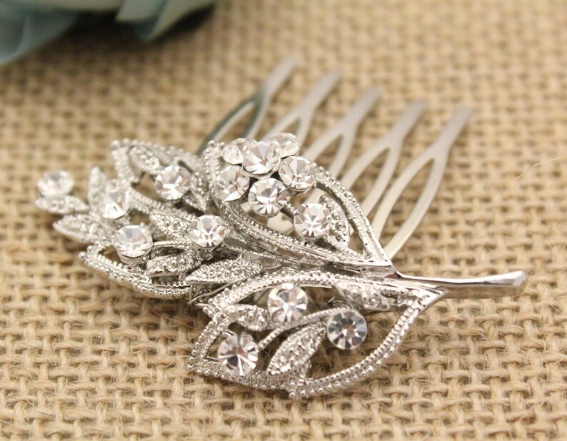 Wedding Comb Hairpiecebridal Hair Accessories Crystal Hair Etsy