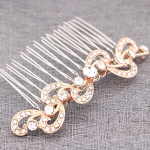 Wedding Gold Hair Vine Comb Gold Sparkle Crystal Hair Comb bridal side headpiece bridal hair comb updo Wedding hair accessories for bun boho
