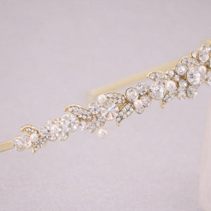 Wedding headband Pearl Bridal headband vintage style Wedding Tiaras pearl Bridal Tiaras Wedding hair jewelry Bridal hair accessory pearl image 8