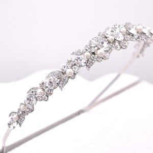 Swarovski Pearl Bridal Headband: Rhinestone Wedding Tiara