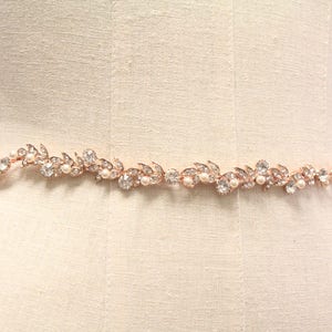rose gold sash for dress Rose Gold /Gold Crystal Bridal Sash,Wedding Dress Sashes Belts Bridesmaid Belt