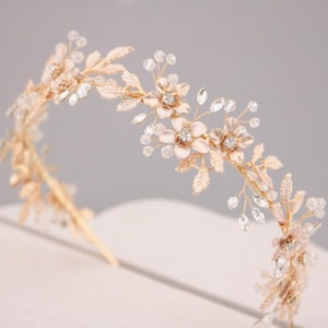 wedding hair head band wedding crown silver Bridal headband Crystal Wedding tiara crown Rose gold Bridal hair jewelry Gold Wedding headband