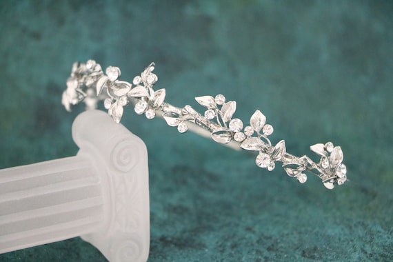 Rhinestone Silver Bridal Tiara Headband Wedding Hair Accessories - Rhinestone Bridal Headband Tiara  main image 2