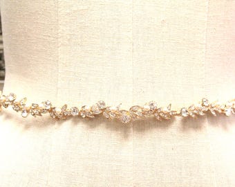 Rose gold Bridal dress belts Rhinestone sashes Bridal belts sashes Wedding dress sahses Wedding crystal belts Wedding dress betls Wedding
