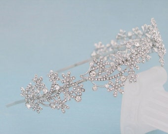 Bridal headband Silver Wedding hair headband Crystal headband Rhinestone tiara headband Rose gold Wedding headband Bridal hair headband Gold