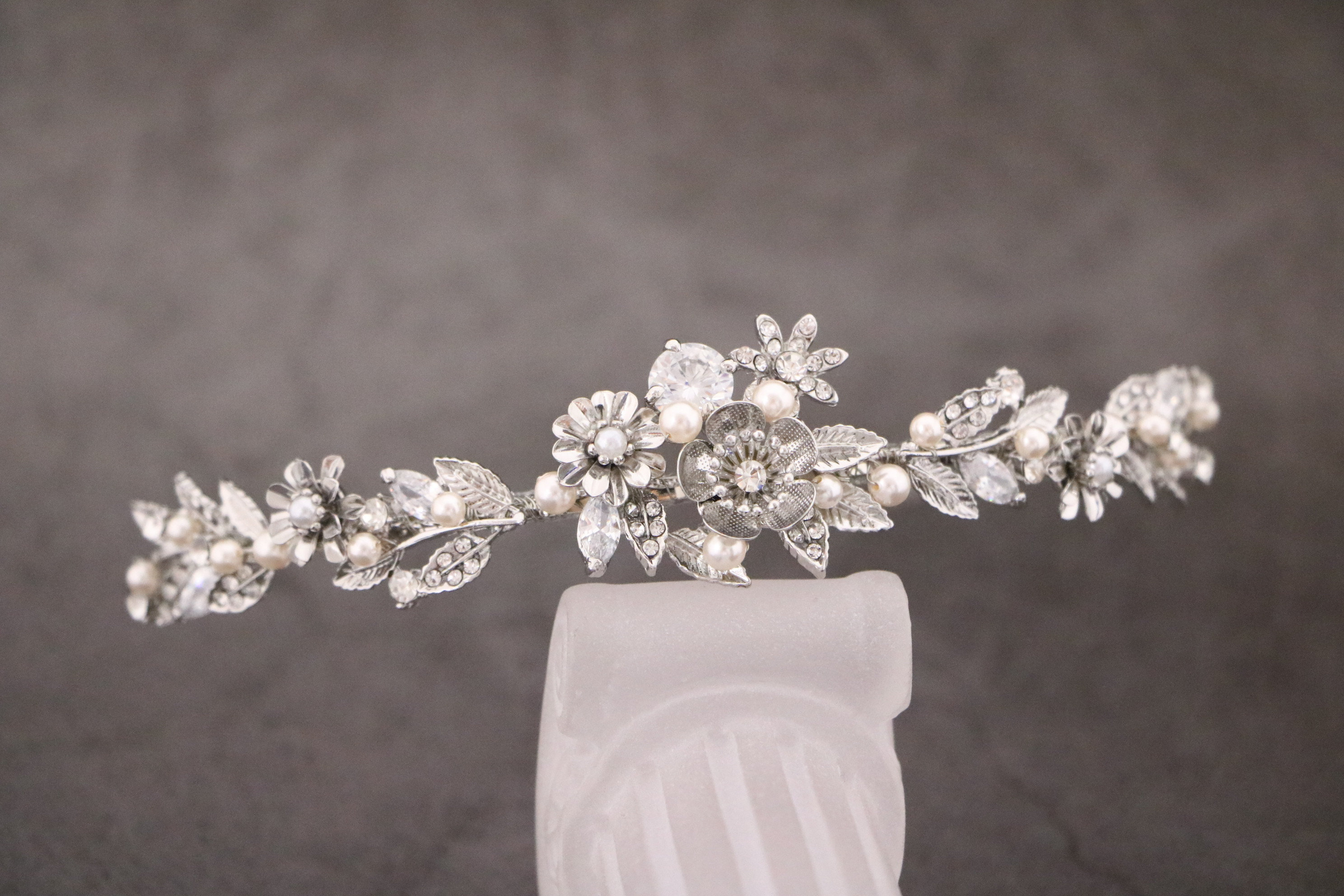Cerchietto Sposa Con Strass E Cristalli - Coroncina Elegante Per Matrimonio E Occasioni Speciali - Foto 3