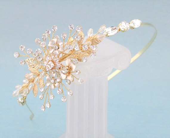 Silver Crystal Headband Bridal Hair Piece Headband Wedding  display picture 2