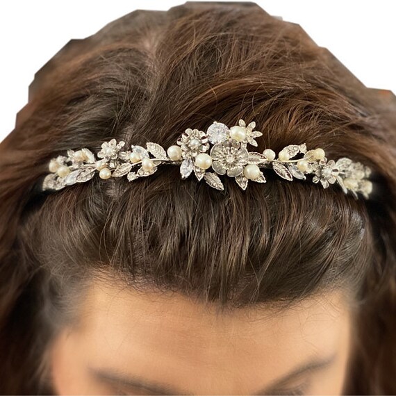 Rose Gold Crystal Bridal Headband Wedding Tiara Rhinestone  display picture 1
