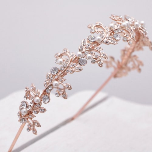 Bridal Rhinestone Headband Veil Simple Wedding Headband Silver Bridal Headband Wedding Hair Tiara Headband Bridal Tiara Crown Headpiece Boho main image 1