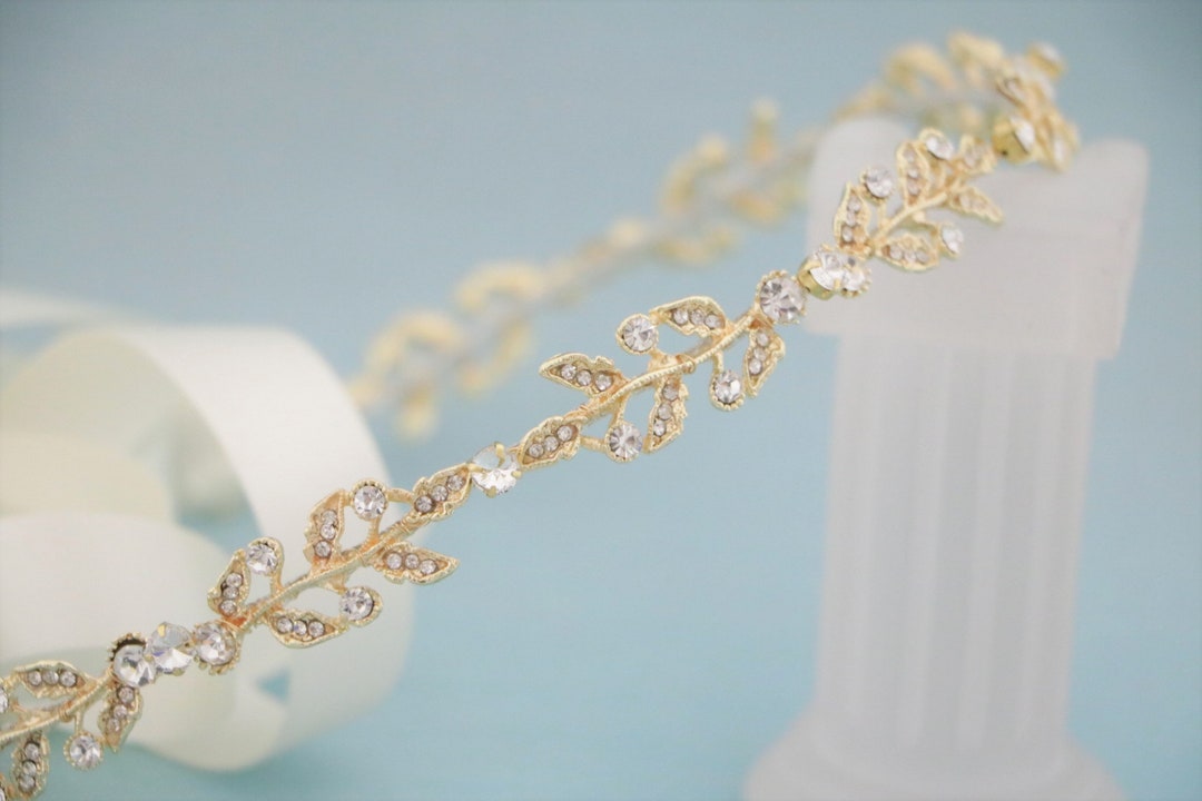 Simple Wedding Dress Belts Gold Crystal Belts Rose Gold Bridal Dress