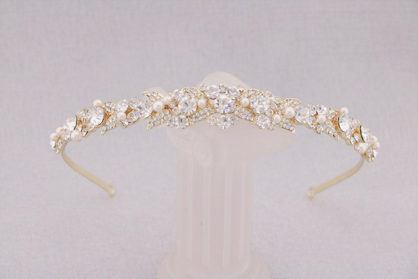 Pearla Headpiece - Pearl & Gold