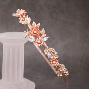 Bridal Headpiece Jewelry Rose Gold Princess Crown Art Deco Wedding Tiara Gold Wedding headband Silver Bridal headband Wedding tiara Bridal