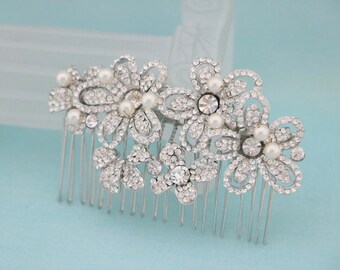 Crystal Bridal hair comb Silver Bridal hair comb Silver Bridal Hair Accessories hair comb Wedding Hair Accessories Crystal Bridal hair piece