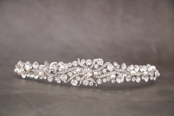 Rosa Herz Stirnband Mit Perlen & Strass – Geknotetes Valentinstag-Band Für Niedlichen Haarschmuck